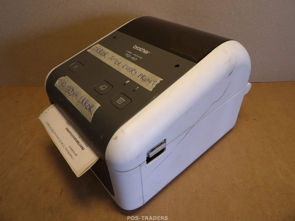 Brother TD-4D Direct Thermal Barcode Label Printer TD-4410D USB - NO MEDIA ERROR - Bild 2 von 4