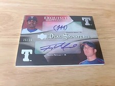 2007 Exquisite Signatures Dual /35 Joaquin Arias Travis Metcalf Rookie Auto RC