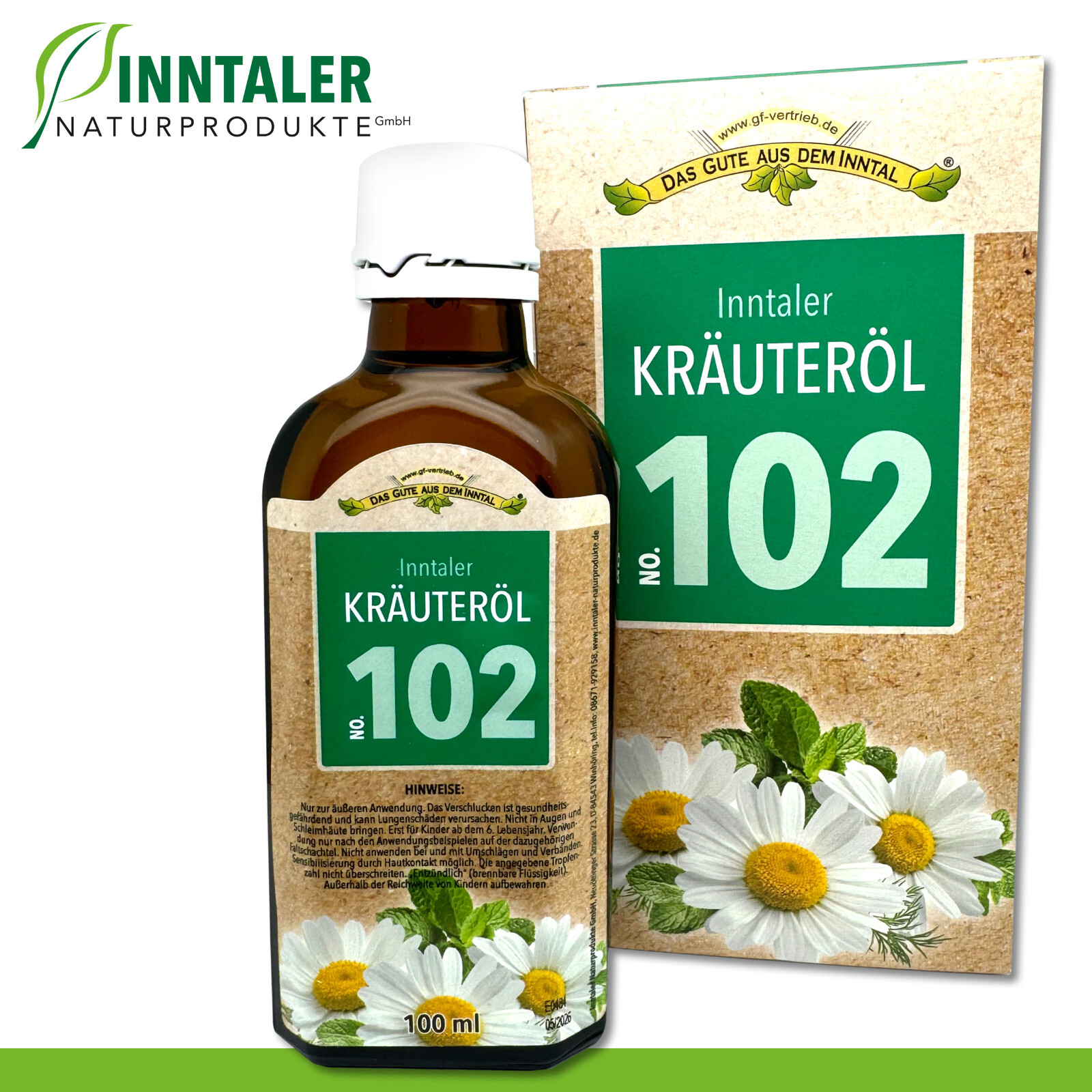 100 ml Kräuteröl NO. 102 Apothekenqualität sehr ergiebig Inntaler Naturprodukte