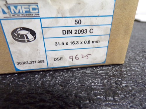 Lot of (100) FABORY DIN 2093 C SPRING STEEL PHOSPHATED 31,5X16,3X0,8MM (HH) - Picture 6 of 6