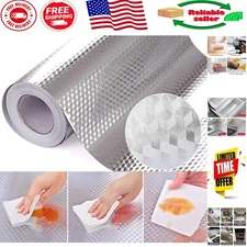 Elegant Silver Aluminum Foil Wallpaper - Waterproof & Heat Resistant 15.7”x118”