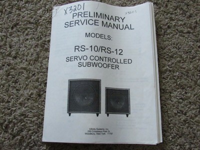 infinity rs 10 subwoofer