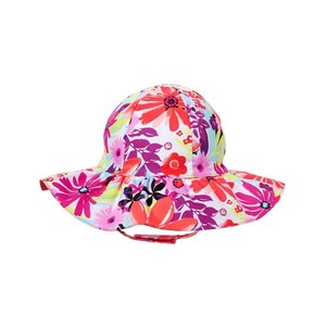 baby girl sun hat with chin strap