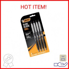 BIC Atlantis Original Retractable Ball Pen, Medium Point 1.0 mm , Black, 4-Coun