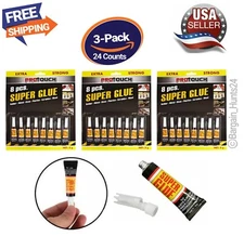 24 Counts Super Glue Crazy Cyanoacrylate Adhesive All purpose Precision tip Tube