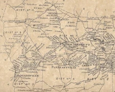 New Vernon Basking Ridge Millington NJ 1868 Map with Homeowners Names Shown