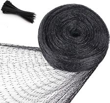 Bird Netting for Garden Protection, 13x32FT , Poultry Netting w/ 0.8" Mesh Black 0.44 per foot