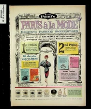 1959 Paris a La Mode Pond's Cream Cosmetics Vintage Print ad 015642