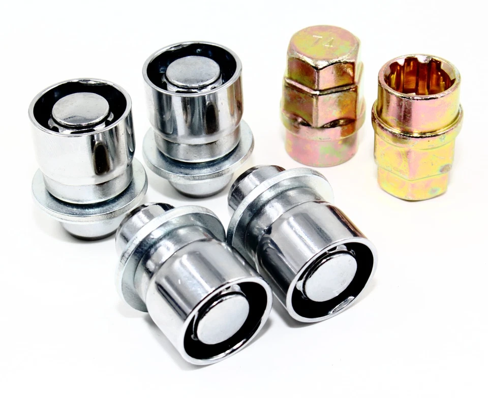 Set Of 4 Chrome OE Style Wheel Locks 12x1.5 2 Keys for Toyota 45700N2CH - Image 2 of 4