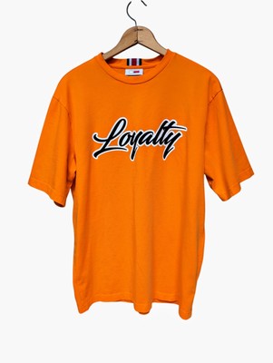 Tommy Hilfiger X Men's Size LARGE Lewis Hamilton Orange Loyalty Tee Rare  