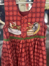 VINTAGE DAISY KINGDOM CHRISTMAS DRESS , GIRLS 6, MOUSES