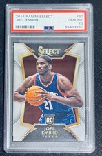 2014 JOEL EMBIID ROOKIE CARD PANINI SELECT #90 PSA 10 GEM MINT. rookie card picture