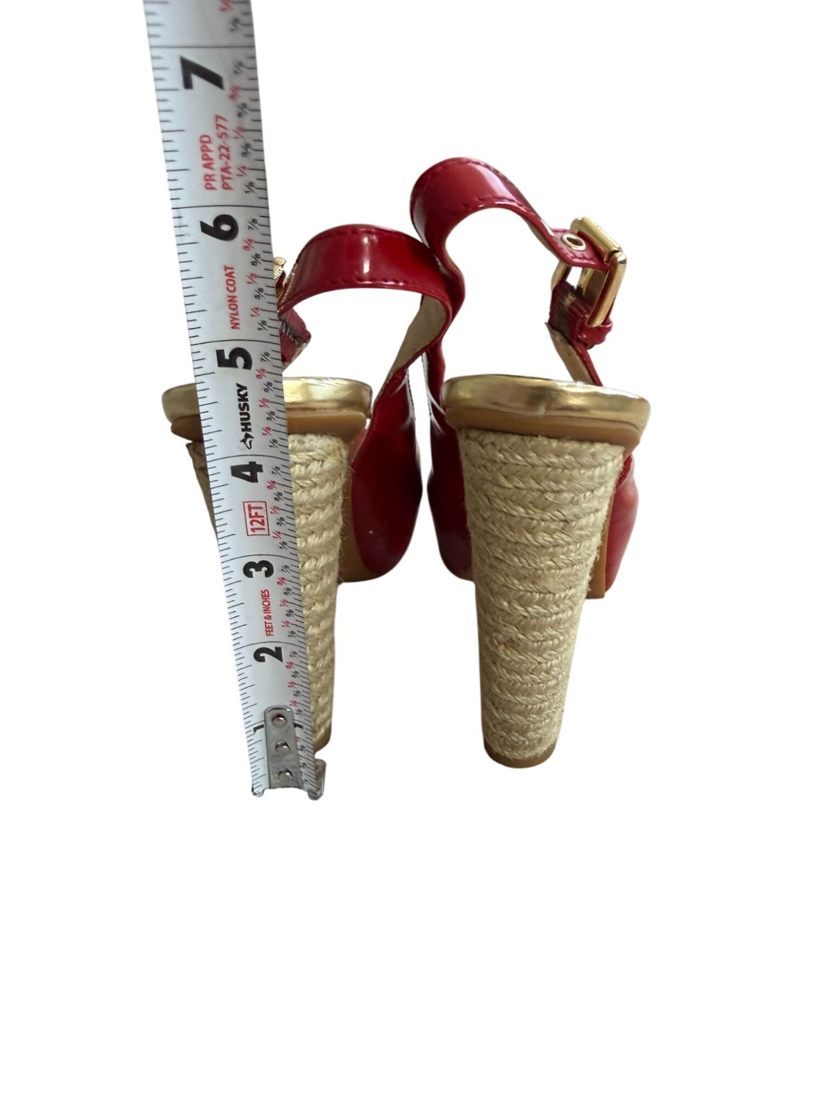 MICHAEL KORS Red Patent Leather Slingback Heels Size 4.5 thumbnail 8