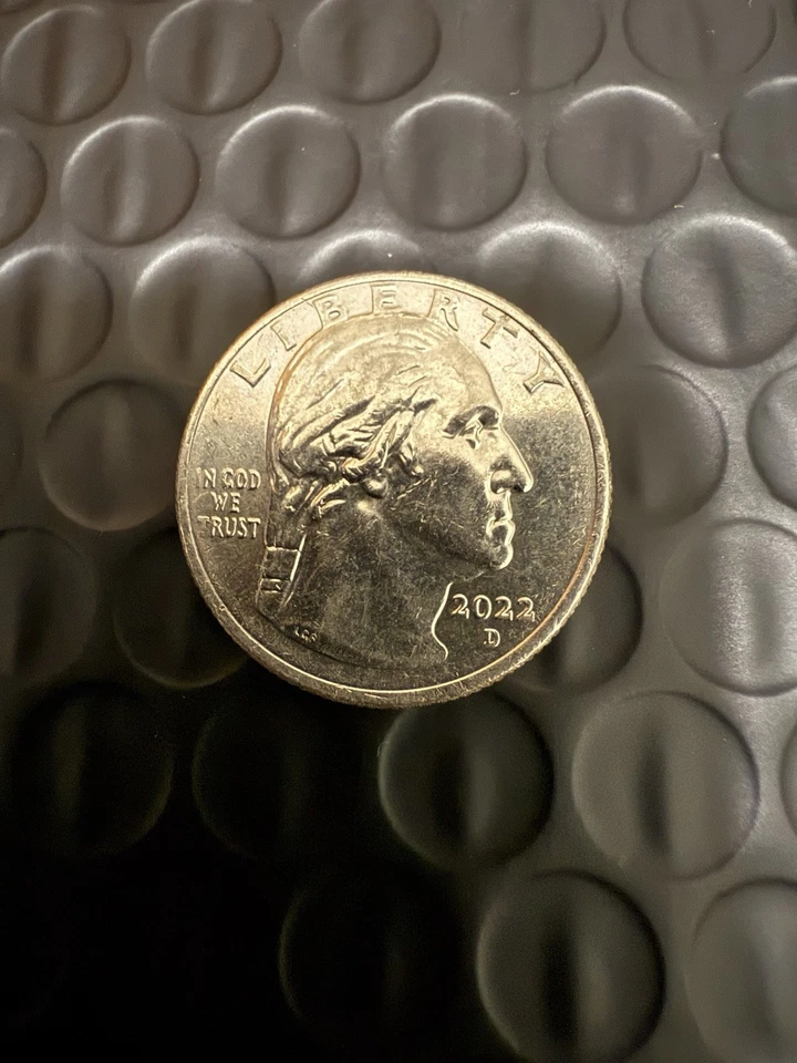 2022-D Maya Angelou Quarter-Circulated- Errors Drooling George Washington - Image 3 of 4