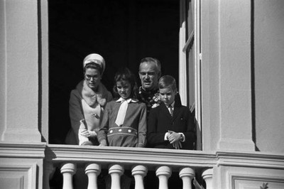 Rainier Grace Albert Caroline on National Day in Monaco Monaco on - Old Photo