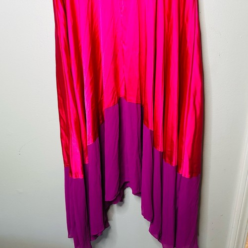 AMUR Amelia Dress Rosie Grape V-Neck Open Back Asymmetrical Hem Dress Size 14 - 第 6/13 張圖片