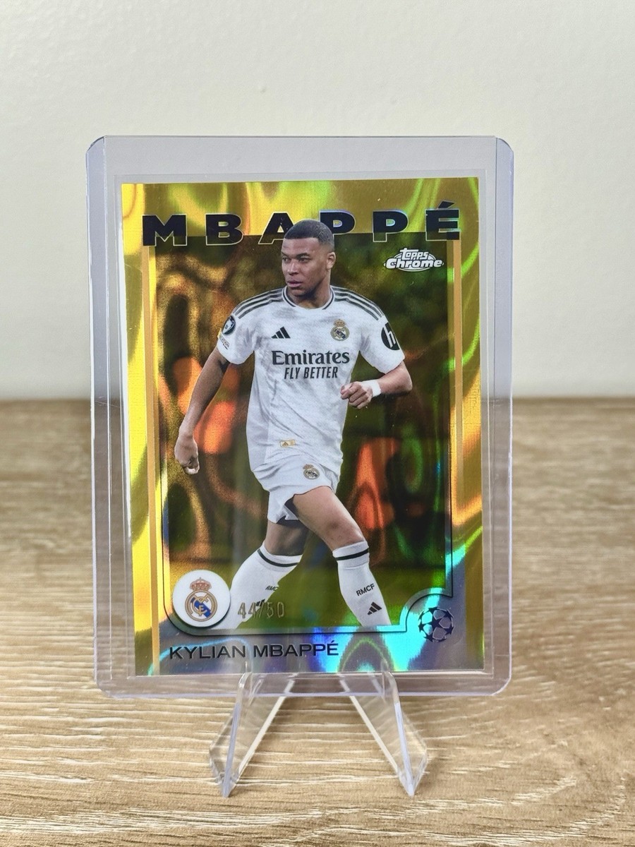 キリアン・エムバペ topps Chrome Kylian Mbappe 2024-25 Topps Chrome UEFA Kylian Mbappe Gold Lava Refractor #/50