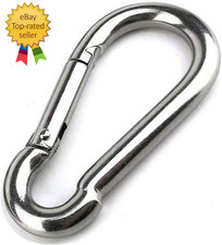 Large Carabiner Clip5-1/2 Inch Heavy Duty Stainless Steel Spring Snap Hook