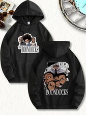 Men's Anime Character Hooded Sweatshirt with Kangaroo Pocket  Drawstring Hood -