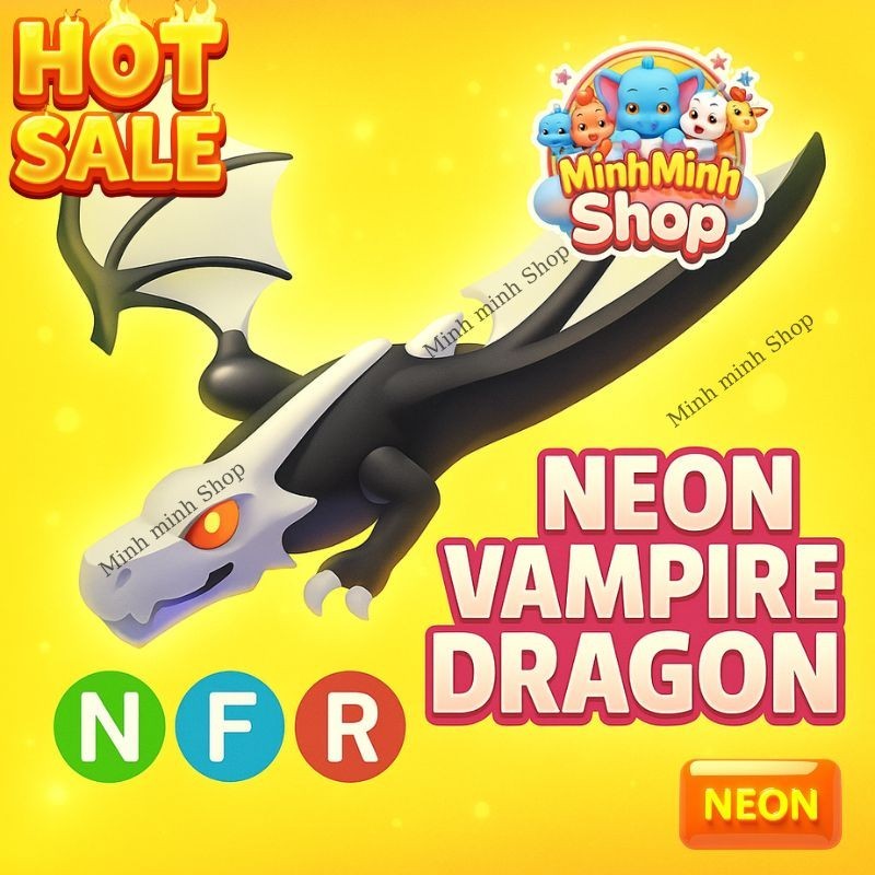🦇 Neoon Vampire Dragon (NFR) Legendary Adopt M3e pet | Trusted