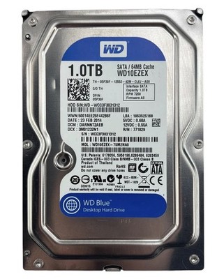 Western Digital Blue 1.0 TB Desktop Hard Drive SATA 64MB Cache WD10EZEX