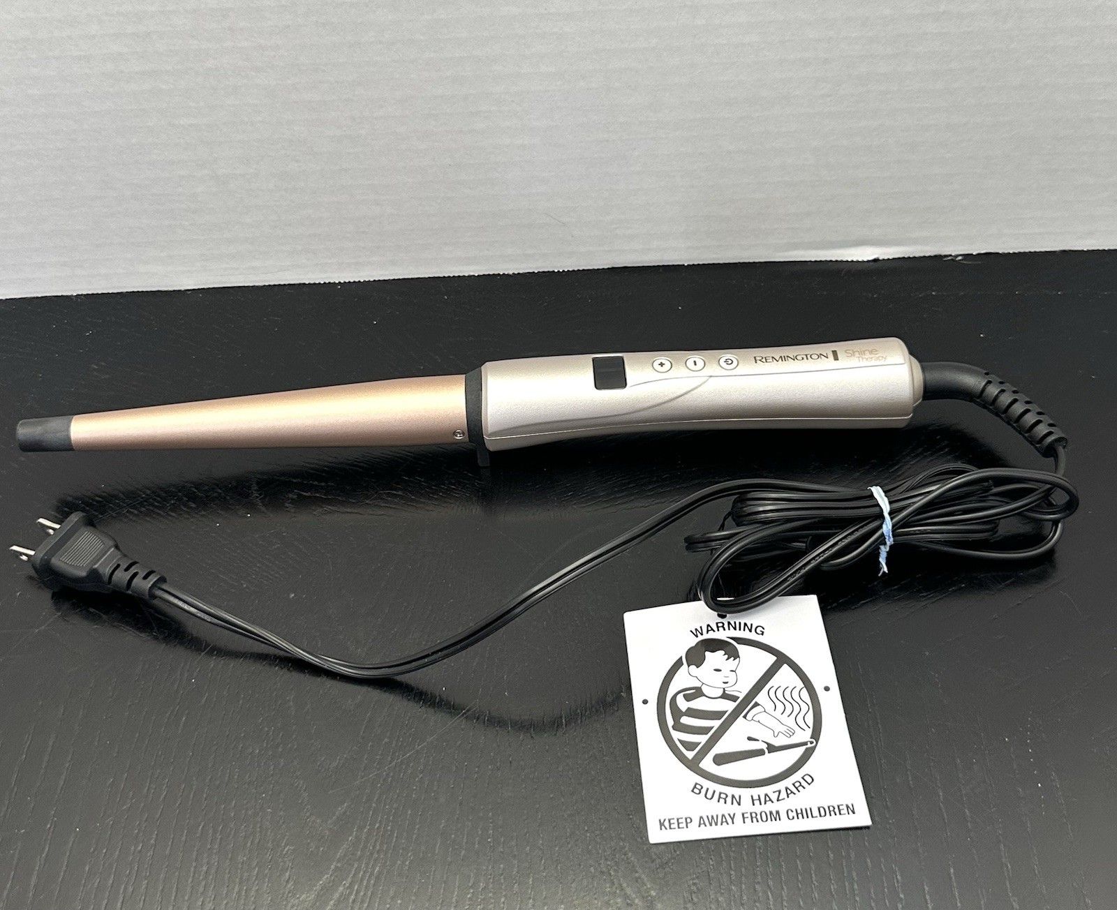 Remington Shine Therapy Argan Oil & Keratin Infused 1/2-1” Tapered Curl Wand