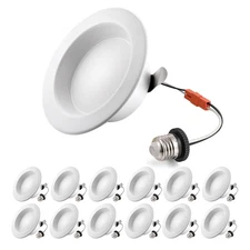 4 Inch LED Recessed Lights - Retrofit Can Lighting, 800LM, 9W, Selectable CCT...