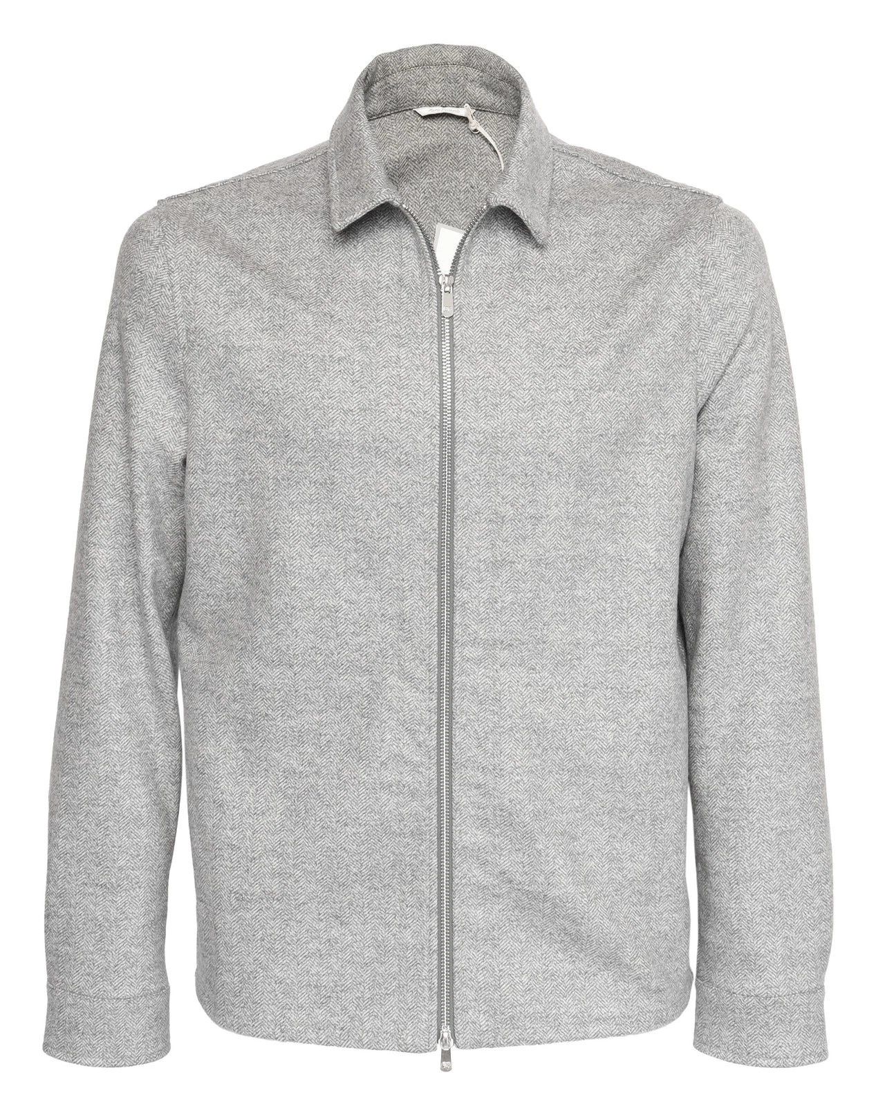 NWT MARCO PESCAROLO "AVI" JACKET cotton grey herringbone luxury Italy 50 M - product detail image 1