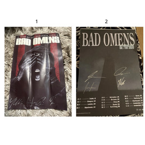 BAD OMENS 直筆サイン入りポスターとVIPラミネート Got My VIP Poster Framed : r/badomensband