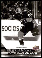 2022-23 UPPER DECK UD CANVAS YOUNG GUNS BLACK WHITE JACOB PERREAULT ROOKIE