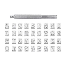 Yoption 37Pcs Leathercraft Letter and Number Stamps Punch Set, 26 Alphabet  ...