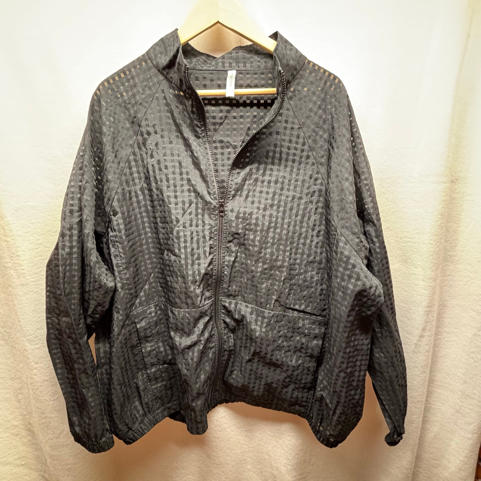 Fabletics Cleo Lightweight Jacket Sheer Black 2X - image 1