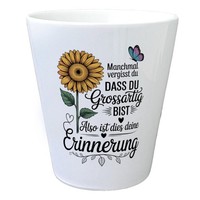 Du Bist Grossartig Blumentopf Mit Sonnenblume