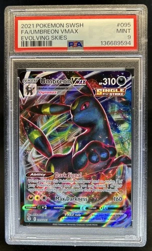 2021 Pokemon SWSH Evolving Skies Umbreon VMAX #095/203 PSA 9