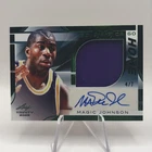 MAGIC JOHNSON 2025 Leaf Trinity Go Big or Go Home GAME USED Patch AUTO /7
