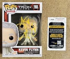 Garrett Hedlund Firmado Tron Ares Kevin Flynn Funko Pop! #1966 con certificado de autenticidad JSA Sam