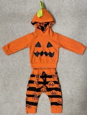 Halloween Baby 3/6M Hooded Pumpkin Outfit