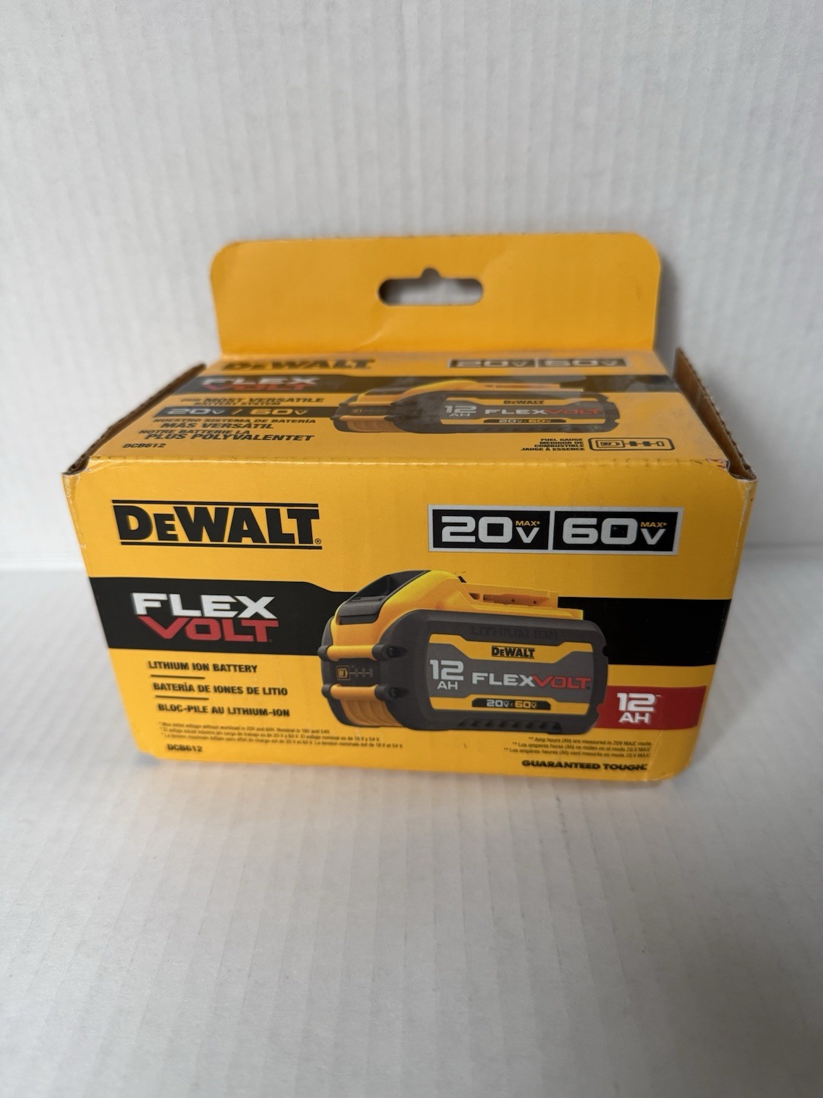 DEWALT FLEXVOLT DCB612 20V/60V MAX 12.0AH LITHIUM BATTERY (N