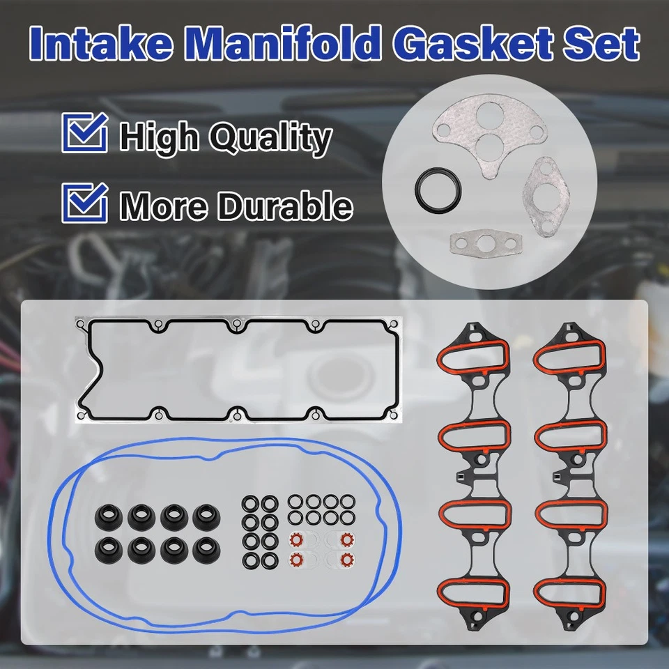 For GMC Yukon Chevrolet Silverado 1500 4.8L 5.3L 6.0L Intake Manifold Gasket Kit - Image 4 of 4