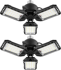 LED Garage Lights 1 Pack -80W, 8000LM 6500K Led Shop Light with 3 Deformable Pan