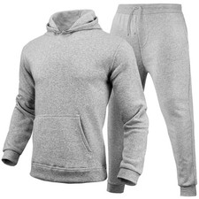 3Tracksuit blue grey Black Men  s Tracksuit Hoodie  Pants Set New with customer
