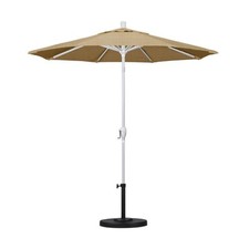 Pemberly Row 7.5' Patio Umbrella Sun brella 2A Linen Sesame/Matte White