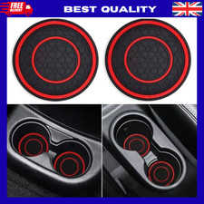 2x Car Cup Holder Anti Slip Insert Coasters Pads Mats Interior Accessories Black