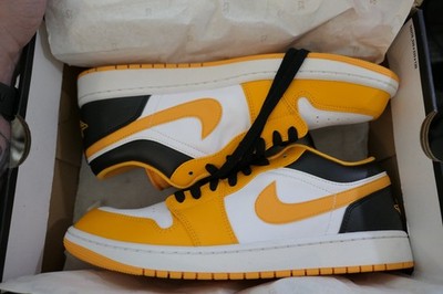 Nike Air Jordan 1 Low Taxi 553558-701 University Gold White Black Men s 12