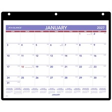 AT-A-GLANCE 2027 Monthly Desk Wall Calendar with Jacket, Small, 11" x 8"