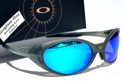 NEW Oakley EYE JACKET REDUX Matte Olive POLARIZED Galaxy Blue