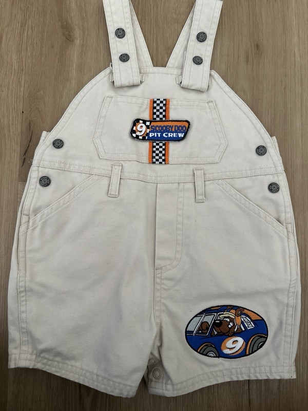 Vintage Scooby Doo Race Car Overalls