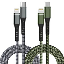 USB C to Lightning Cable 2 Pack 3FT Apple MFi Certified iPhone Cable, iPhone C