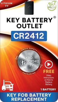 CR2412 Key Fob Battery Replacement   Universal Fit with Video Guide Included