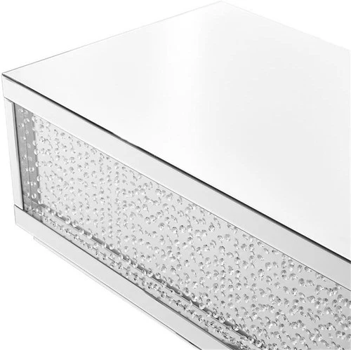 Elegant Lighting 48 inch Rectangle Crystal Coffee Table In Clear Mirror Finish - Picture 5 of 9
